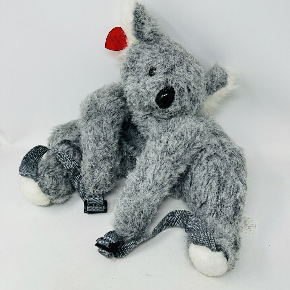 The Reinhart Collection Plush Koala Backpack Animal Book Bag Tag RARE EUC‎
